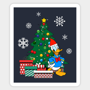 Donald Duck Around The Christmas Tree Magnet